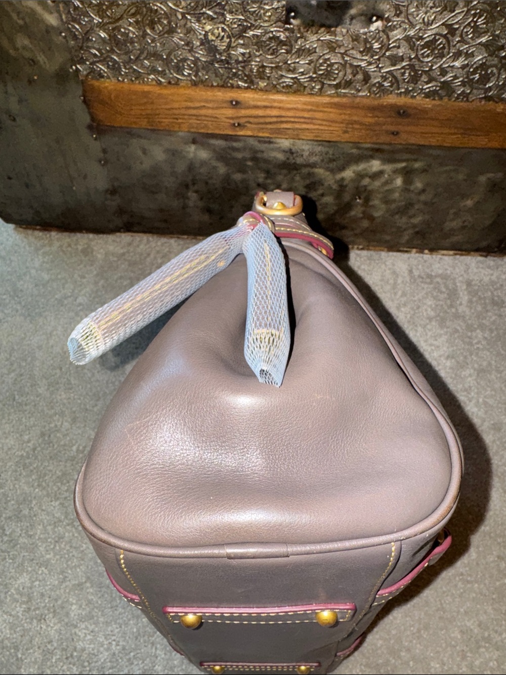Dooney & Bourke Small Florentine Satchel in Slate with Strap - Picture 6 of 14
